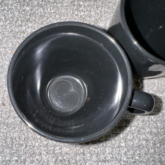 Corelle Stoneware Black Coffee Cups Mugs Set of 2 - Picture 15 of 15